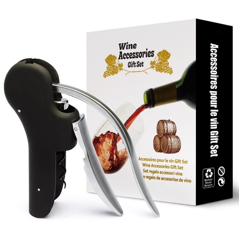 Cork Screw Lever - Şişe açacakları için şarap alet seti