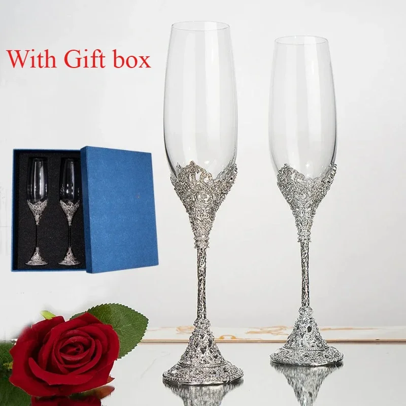 Champagne Flute Pair - Yeni Kabartma Flüt şampanya kadehi Işık