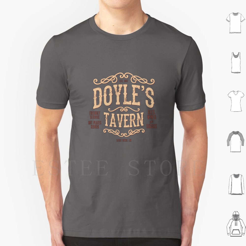 Wine Beer Pub - Doyle's Tavern T Shirt Baskı Pamuk