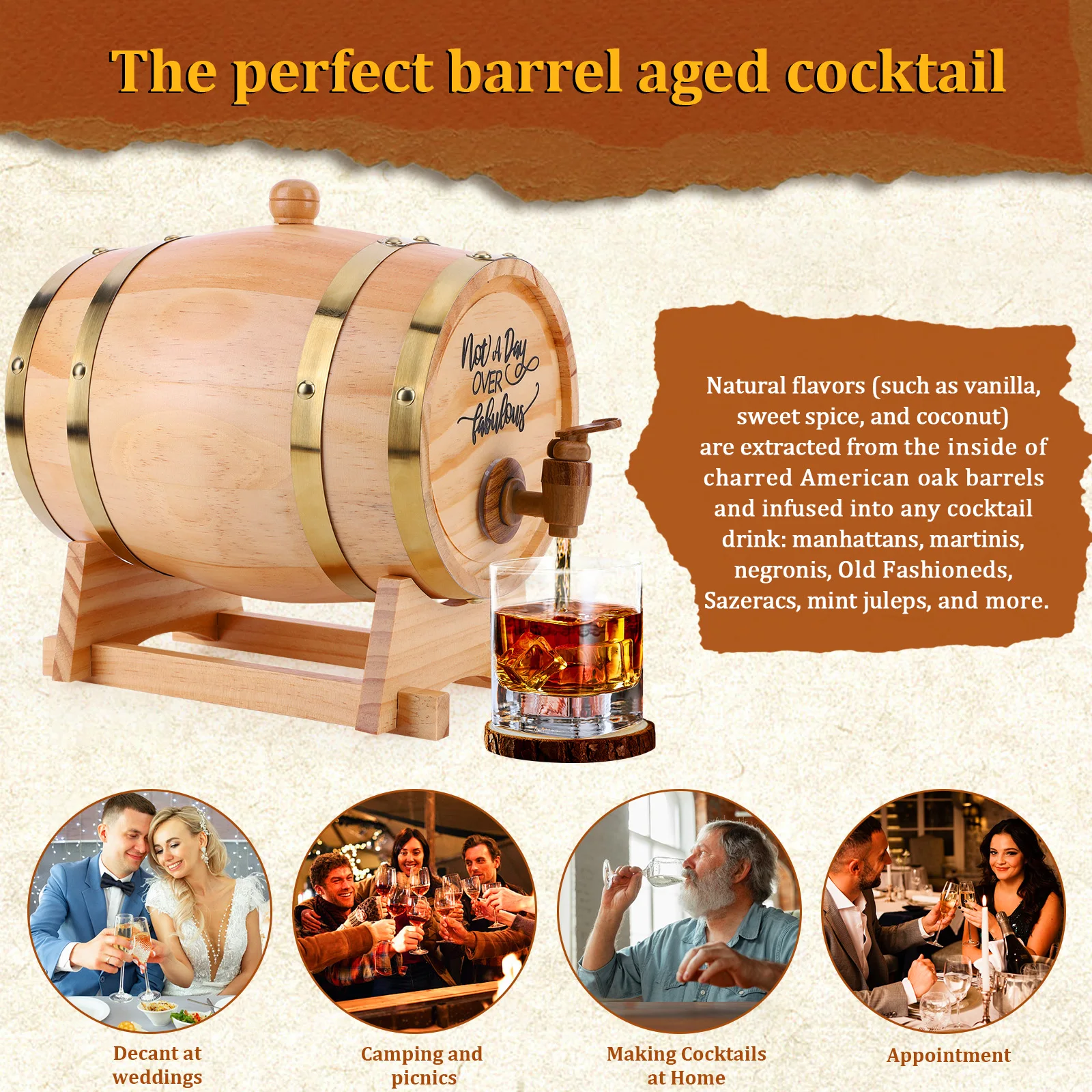 3L Ahşap Viski Fıçısı, Standlı - Wine Beer Whiskey incelemesi ve fiyatı
