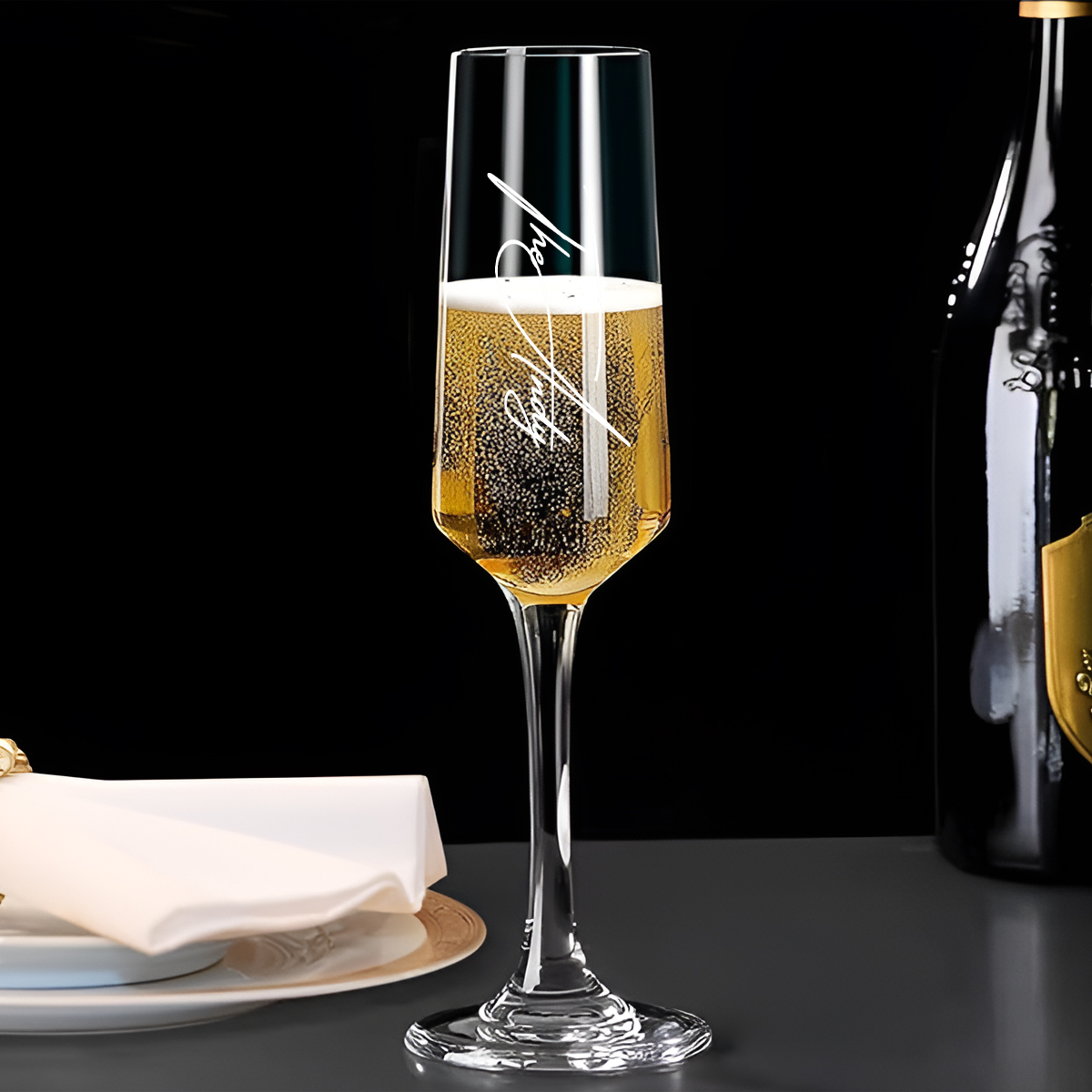 Özel Düğün Şampanya Bardakları - Champagne Flute Pair incelemesi ve fiyatı