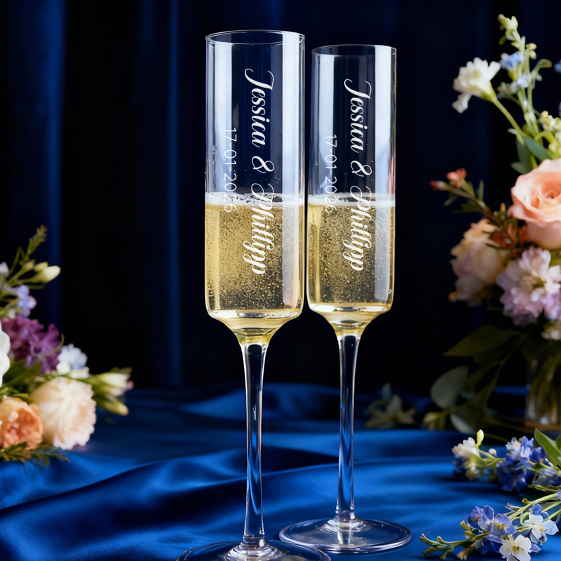 2PCS Kişiselleştirilmiş Şampan - Champagne Flute Pair incelemesi ve fiyatı