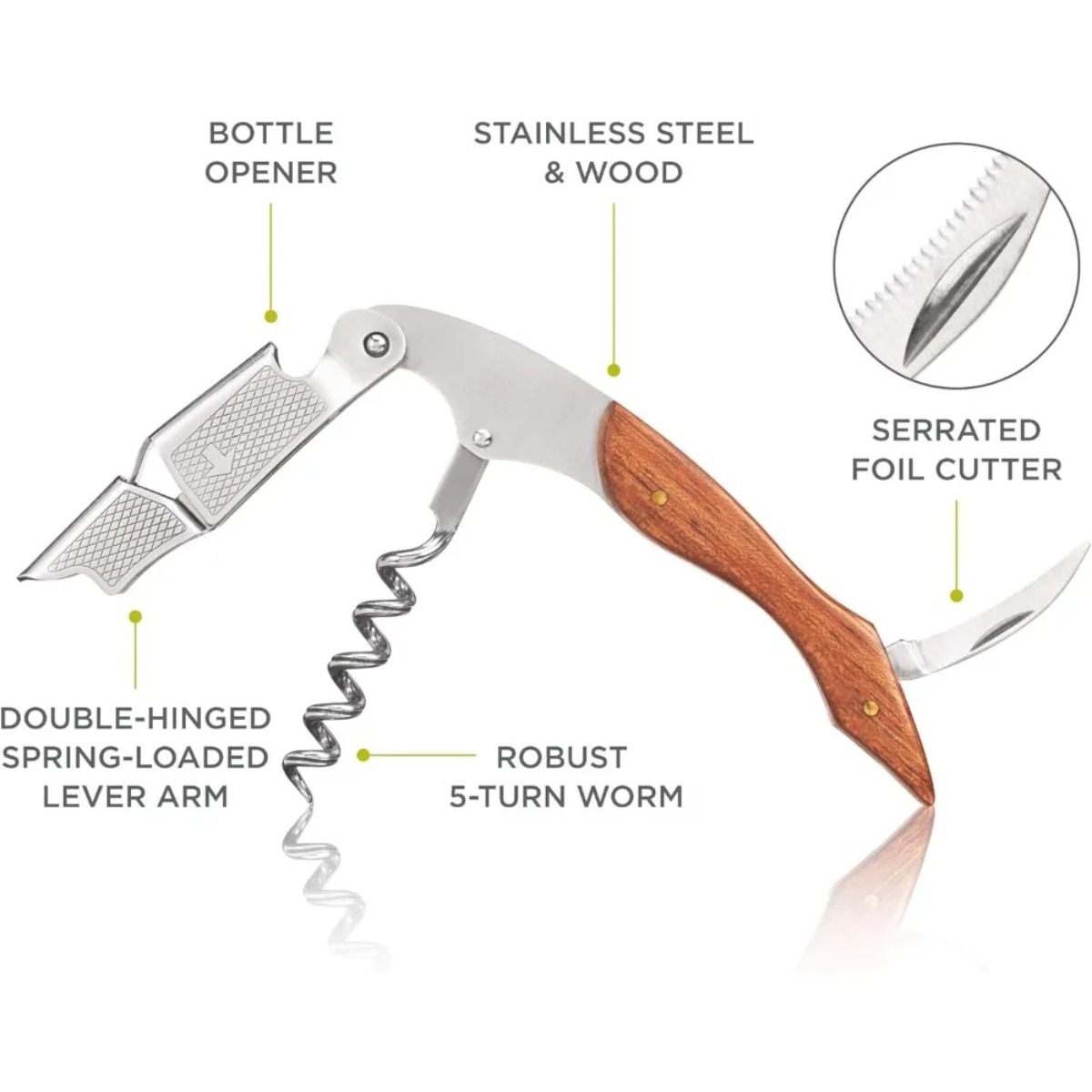 Dayanıklı Paslanmaz Çelik ve A - Cork Screw Lever incelemesi ve fiyatı