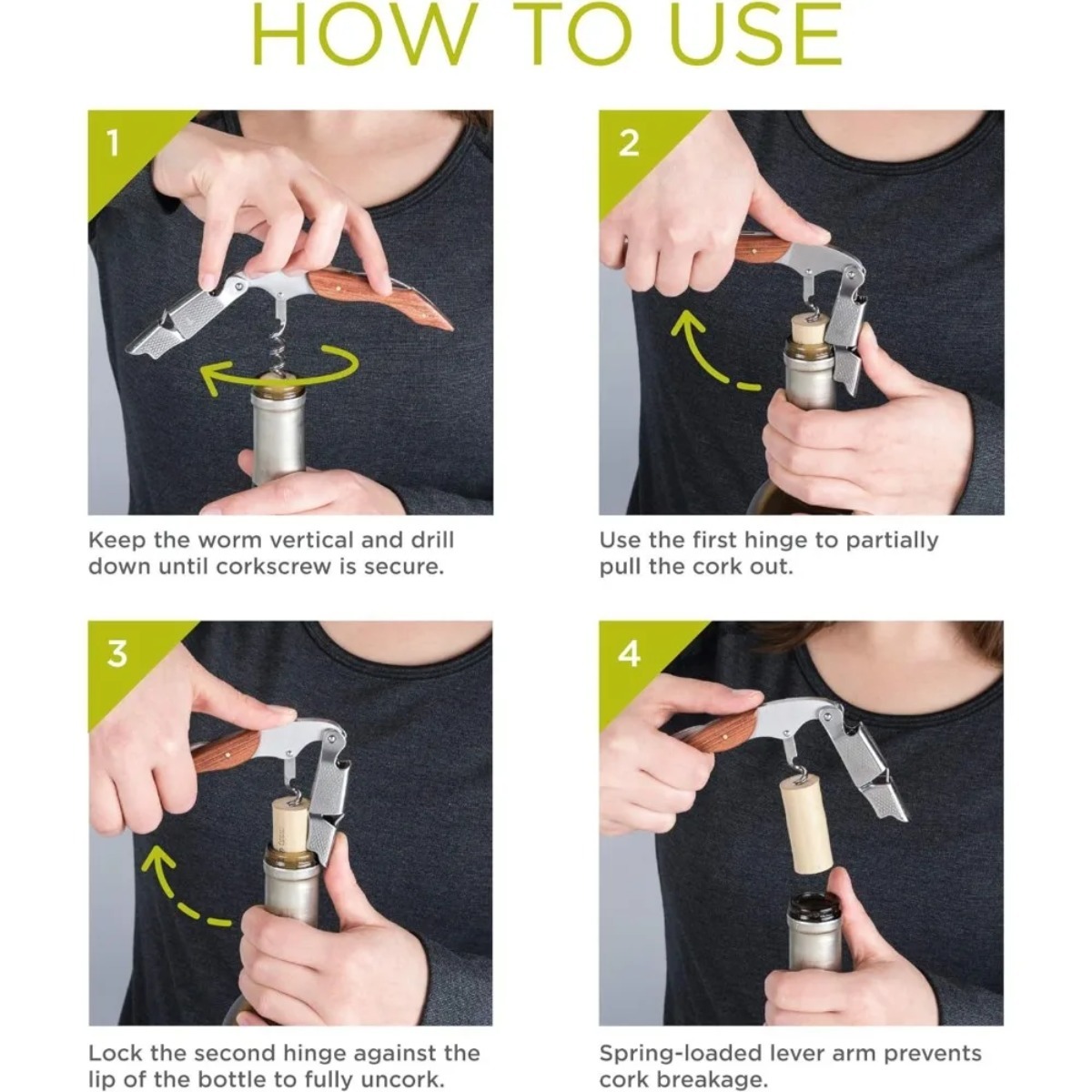 Dayanıklı Paslanmaz Çelik ve A - Cork Screw Lever incelemesi ve fiyatı