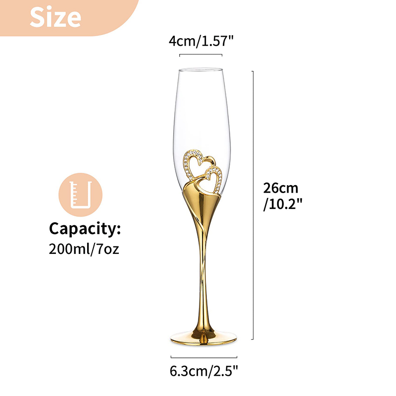 200 ml Kırmızı Şarap Gözlükler - Champagne Flute Pair incelemesi ve fiyatı