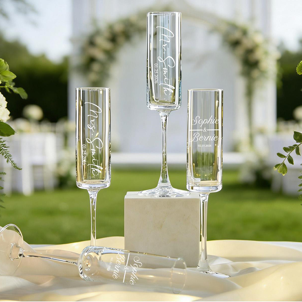 Kişiye Özel Düğün Şarap Şampan - Champagne Flute Pair incelemesi ve fiyatı