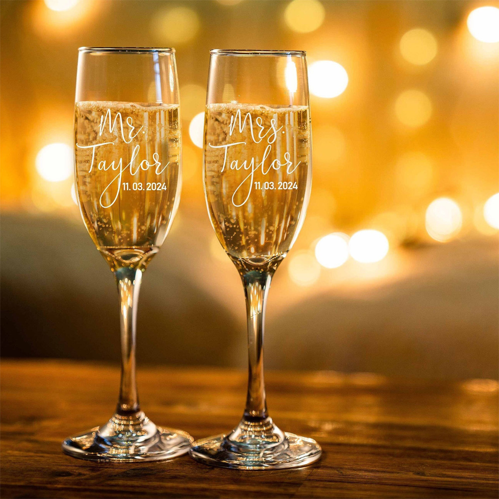 Şampanya Flütleri Kişiselleşti - Champagne Flute Pair incelemesi ve fiyatı