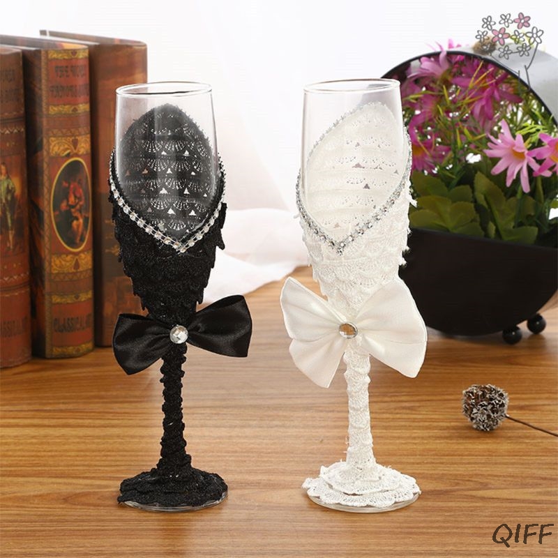 1 çift el yapımı düğün elbises - Champagne Flute Pair incelemesi ve fiyatı