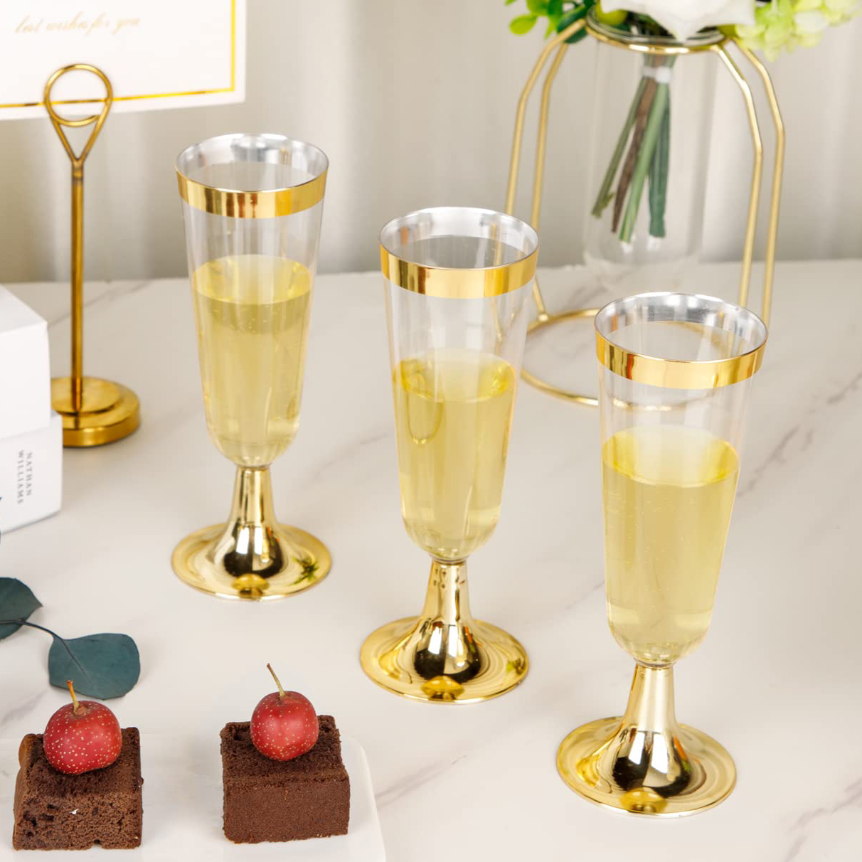 50 adet 5 OZ Tek Kullanımlık Ş - Champagne Flute Pair incelemesi ve fiyatı
