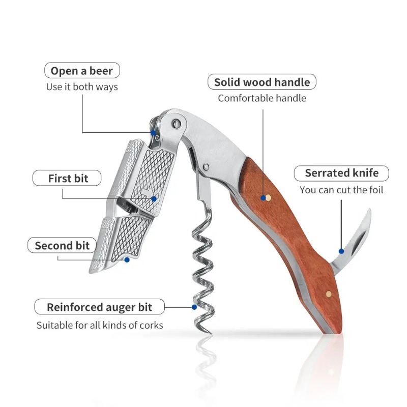 Paslanmaz Çelik ve Ahşap 1 Ade - Cork Screw Lever incelemesi ve fiyatı